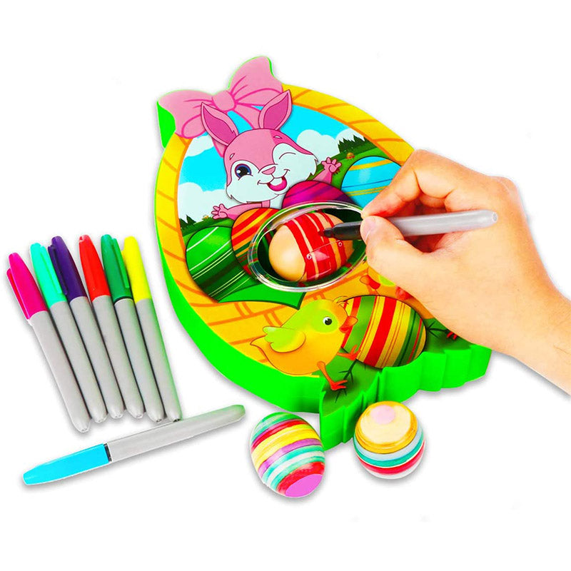 Levendige paaseieren maken met deze rommelvrije knutselset voor kinderen.