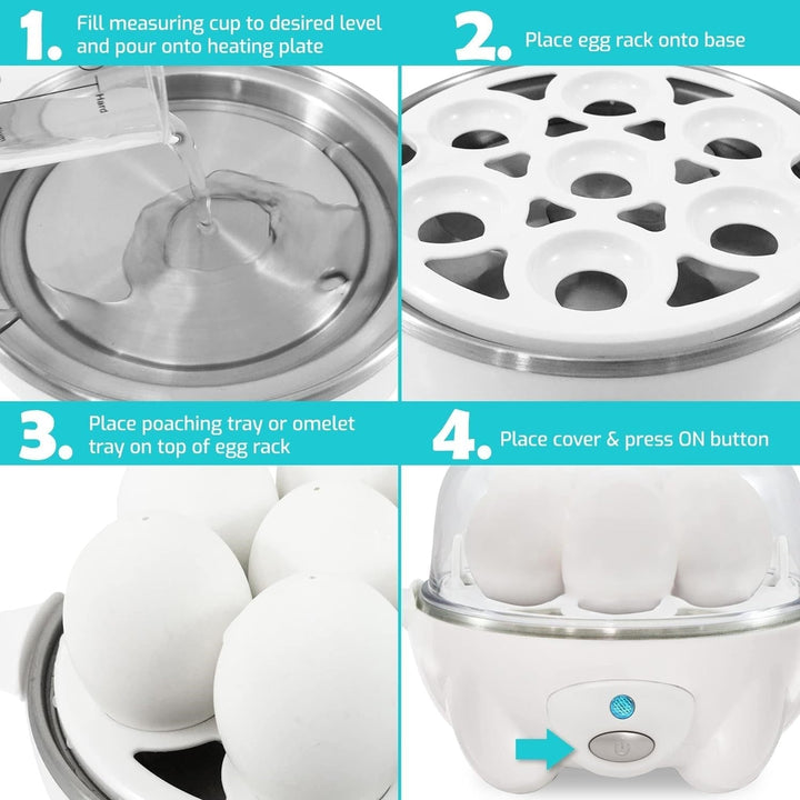 Gezond ontbijt gemakkelijk gemaakt met deze automatische eierkoker en omeletmaker.