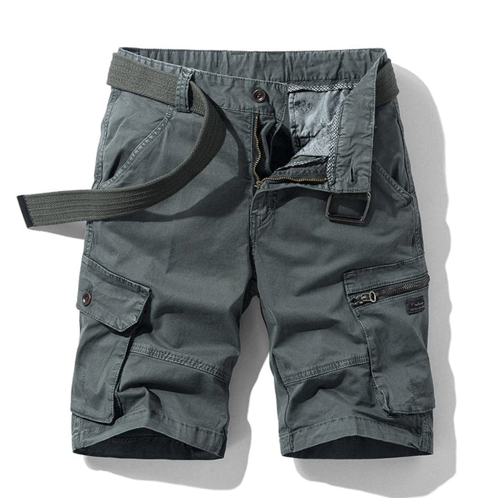 Heren cargo shorts khaki met multifunctionele zakken, comfortabel en stijlvol voor casual zomerkleding en buitenleven.