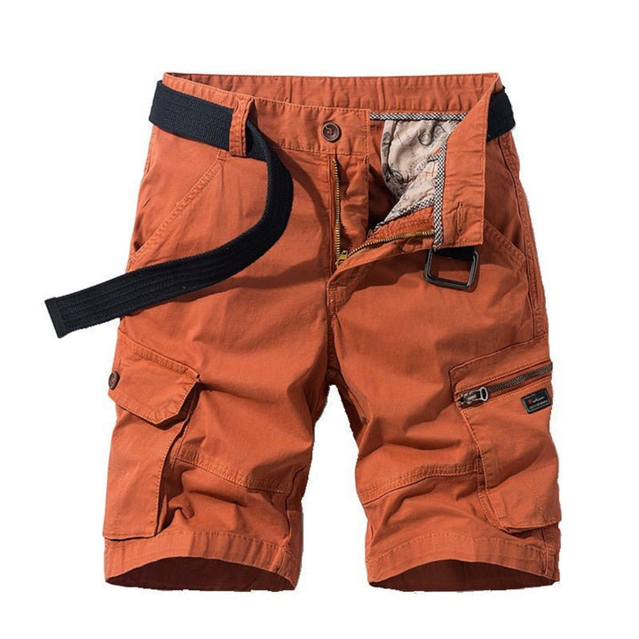 Stijlvolle en comfortabele groene heren cargo shorts met handige zakken, ideaal voor alledaags gebruik in de zomer.