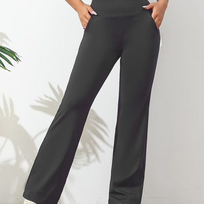 "Elastische dames yogabroek, ademend en comfortabel met flatterende snit, ideaal voor yoga of meditatie, afbeelding 1."