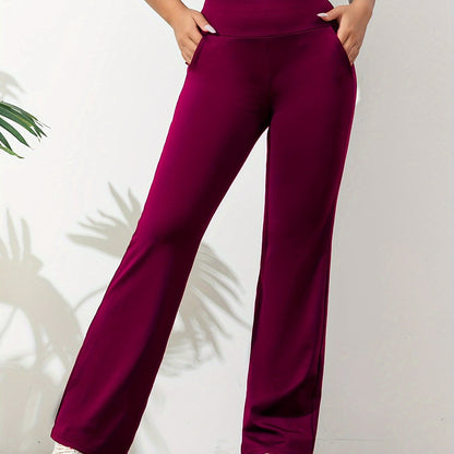"Elastische dames yogabroek, ademend en comfortabel met flatterende snit, ideaal voor yoga of meditatie, afbeelding 1."