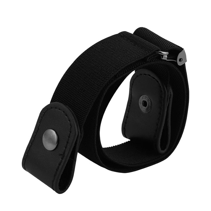Unisex elastische broekriem zonder gesp, plat gelegd. Perfect als comfortabel dames accessoire voor elke broek.