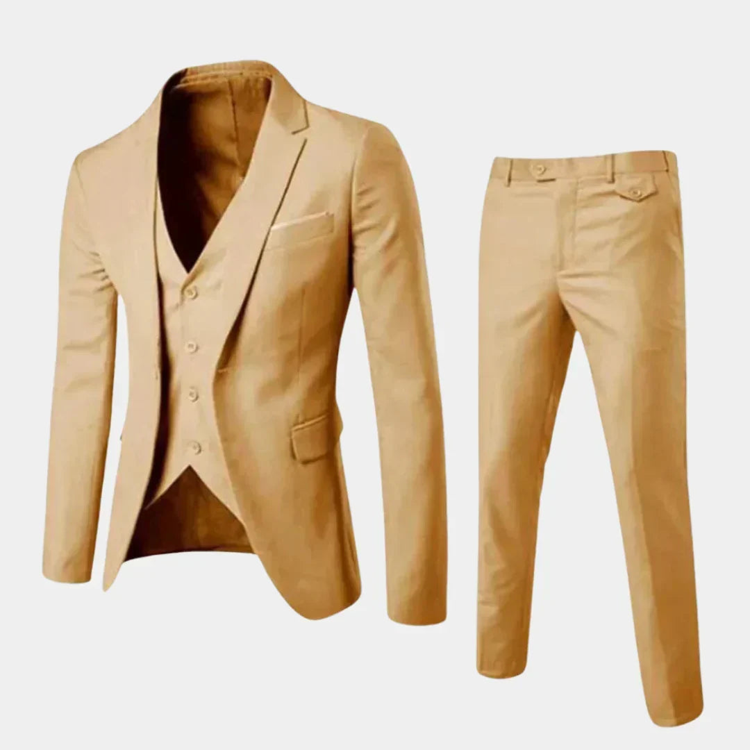 Stijlvolle slimfit heren pantalon, passend bij een elegant pak, geschikt voor zakelijk gebruik of feesten.