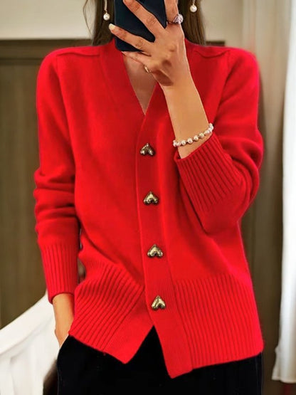 "Elegant, klassiek damesvest met V-hals in effen design. Perfect voor casual en formele stijlen, warm en comfortabel."