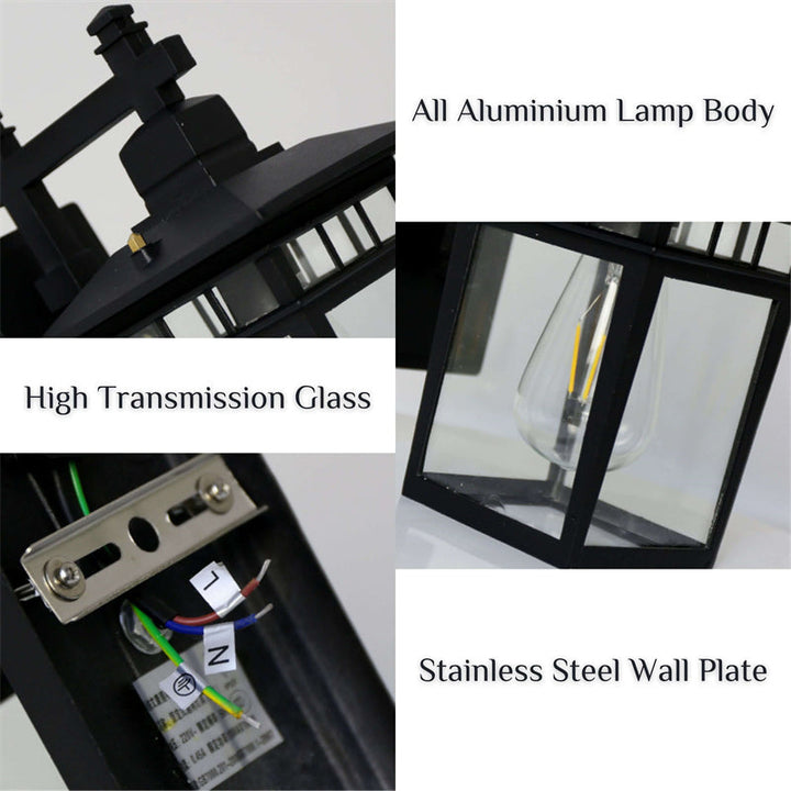 Compacte maar robuuste aluminium buitenlamp. Waterdichte wandlantaarn voor elk huis en tuin.