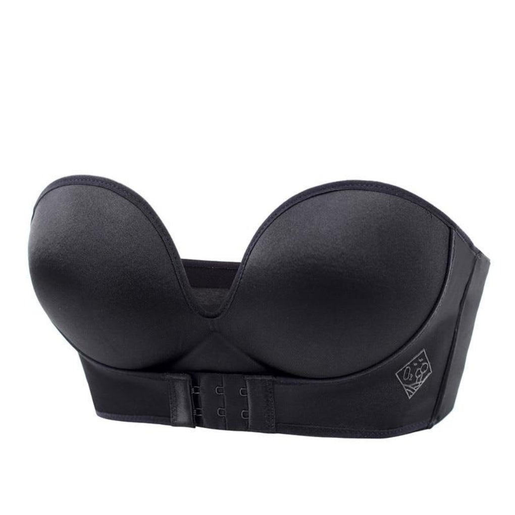 Naadloze dames strapless push-up bh, biedt onzichtbare ondersteuning en comfort. Ideaal voor een gladde silhouet.