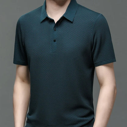 "Elegant zijden T-shirt met ademend gaasontwerp, korte mouwen en zachte textuur, ideaal voor actieve dagen."