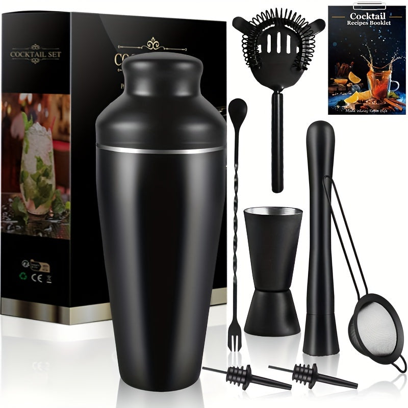 Elegante RVS cocktailset, perfect geschenk voor mixologie liefhebbers en professionele thuisbars.
