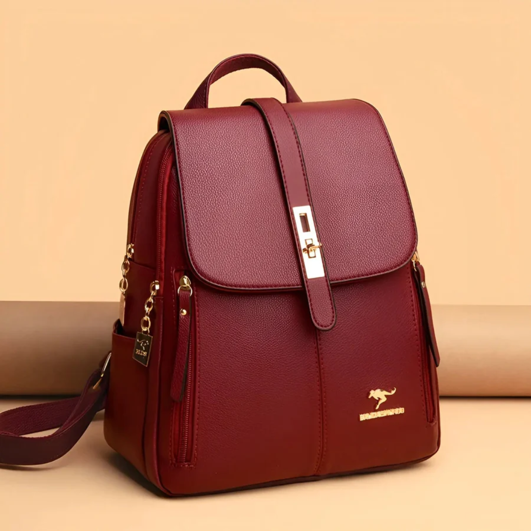 Elegante damestas in bourgondisch rood met ruim design en stijlvolle details, ideaal voor moderne vrouwen, werk en reizen.