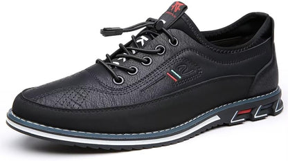 "Elegante formele heren schoenen van leer met tijdloos ontwerp, elastische veters, ademend materiaal en lichte schokabsorptie