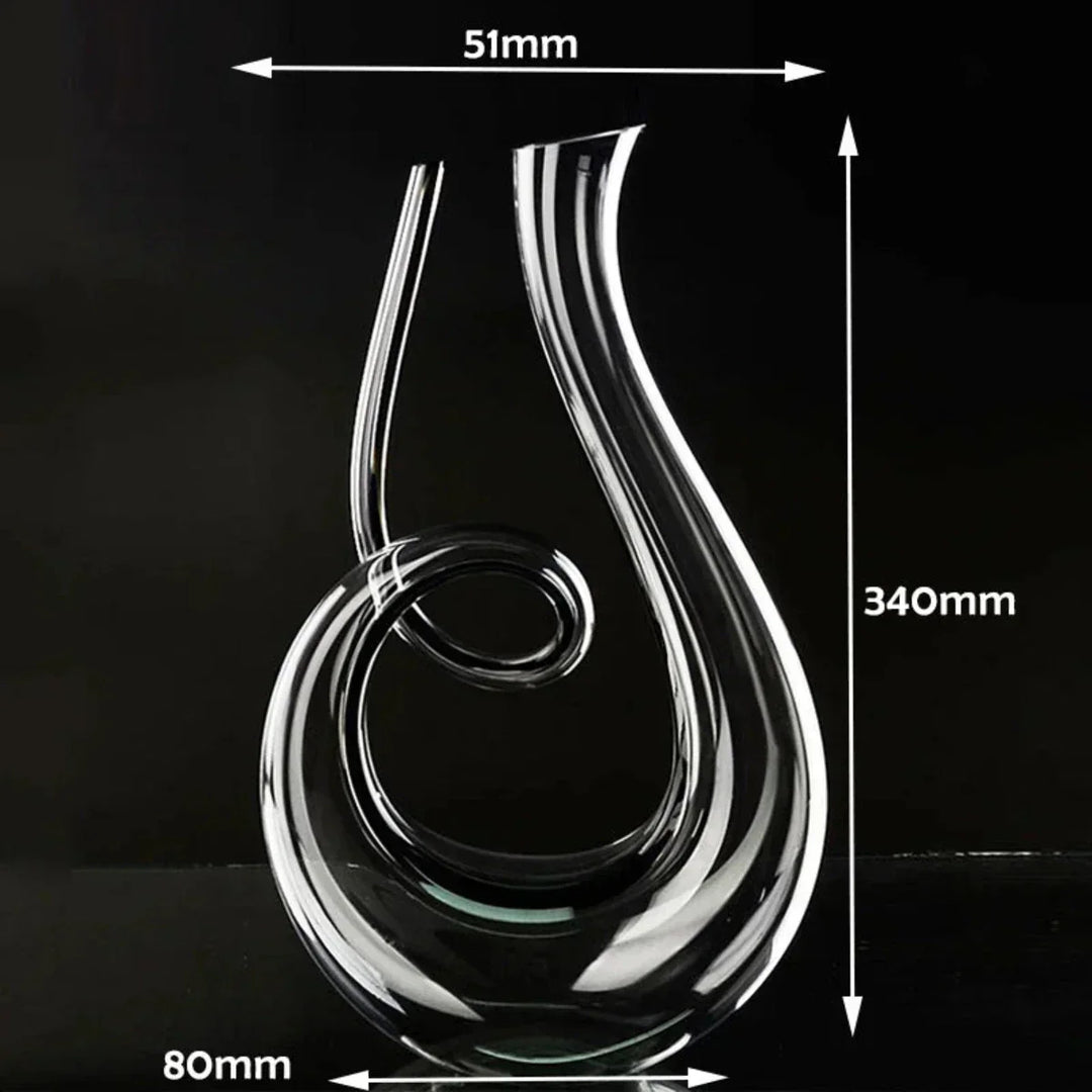Hoogwaardige handgemaakte kristallen wijnkaraf; loodvrij en elegant design voor optimale wijnbeluchting.