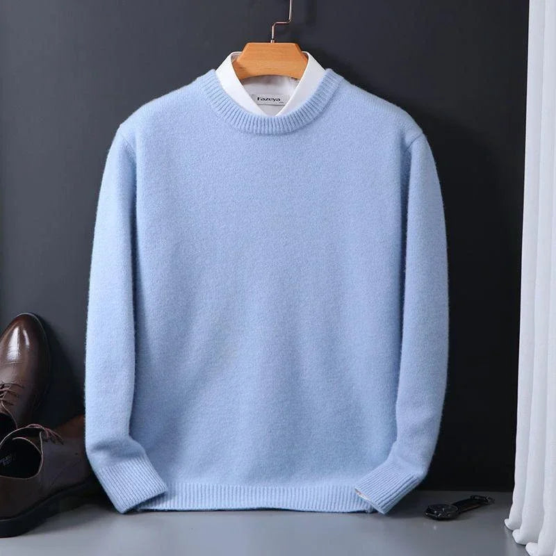"Elegante kasjmier trui in diverse kleuren, zachte luxe stof, ideaal voor stijl en comfort op koude dagen."