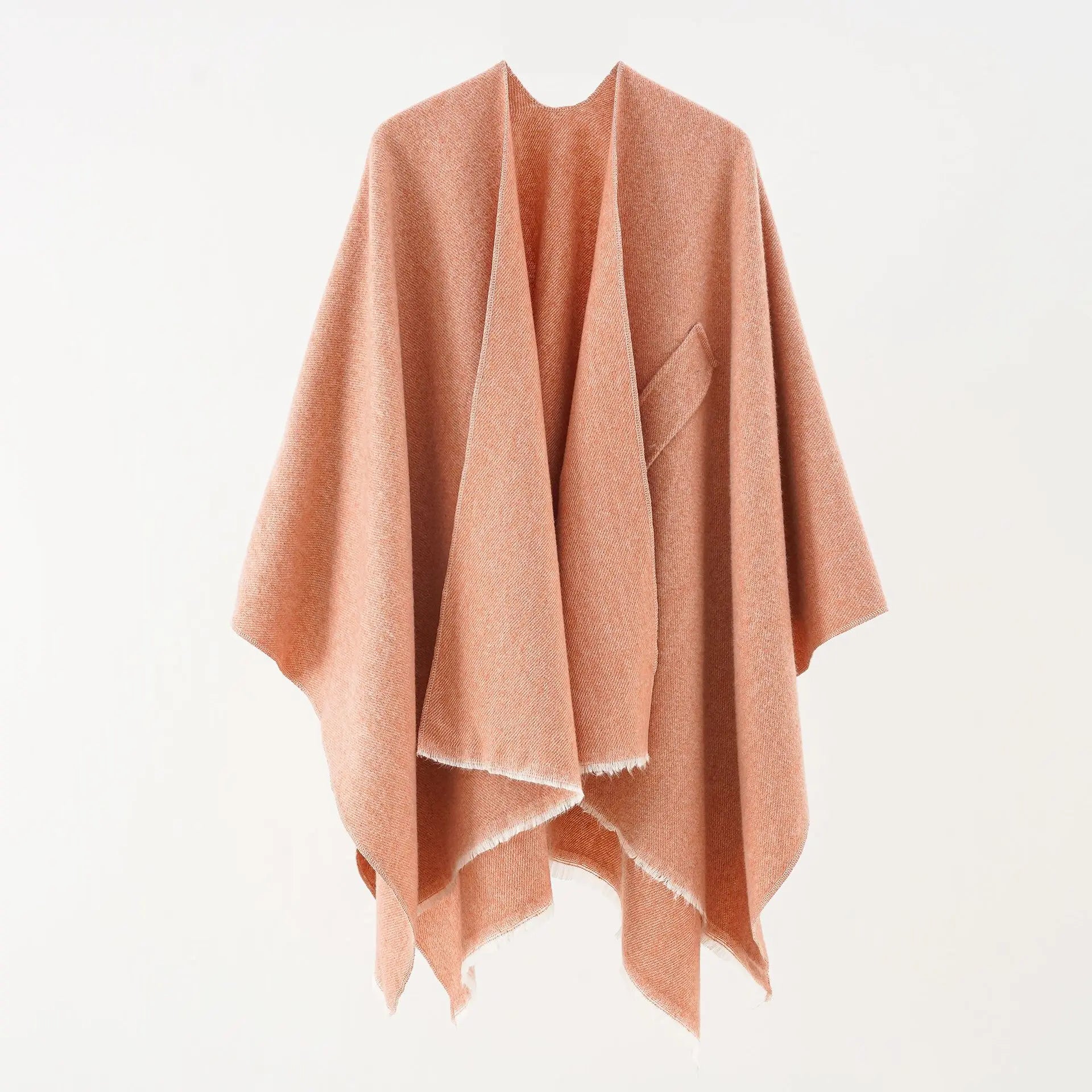 "Elegante katoenen poncho, stijlvolle cape in marineblauw, perfect voor dagelijks en formeel gebruik, lichtgewicht ontwerp."