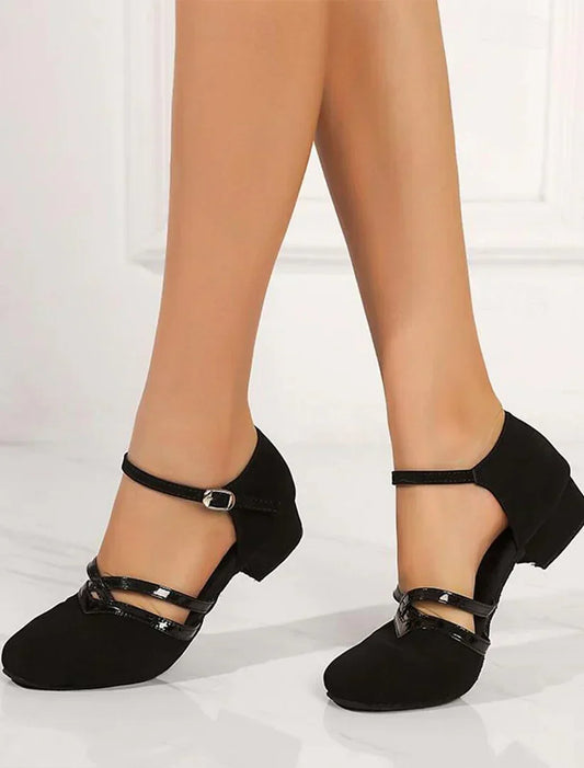 "Elegante moderne dames dansschoenen, ademend materiaal, open teen design, geschikt voor ballroom, salsa en latin."