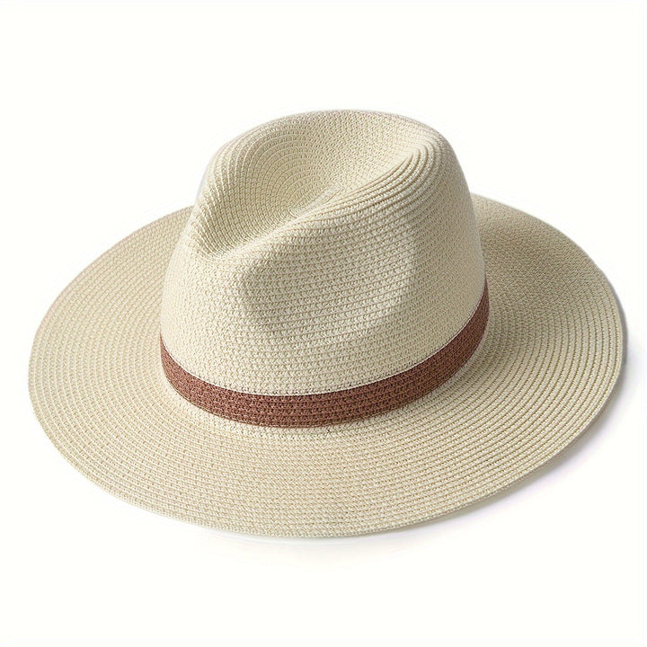 Uniseks elegante panama hoed met brede rand; een tijdloze accessoire voor de zomerzon.