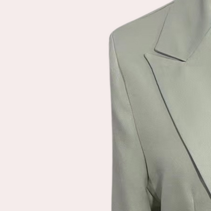 "Elegante zwarte dames blazer set, stijlvol voor elke gelegenheid, combineerbaar met zakelijke en casual looks."
