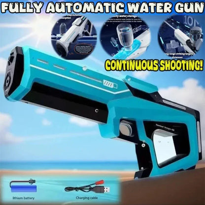 Elektrische waterpistolen met automatische straal, felgekleurd, perfect voor zomers plezier voor kinderen en volwassenen.