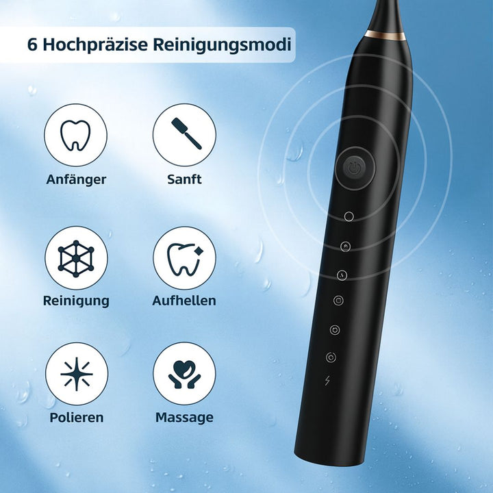 Kindvriendelijke ultrasone tandenborstel, perfect voor effectieve mondverzorging bij kinderen, met zachte stand.
