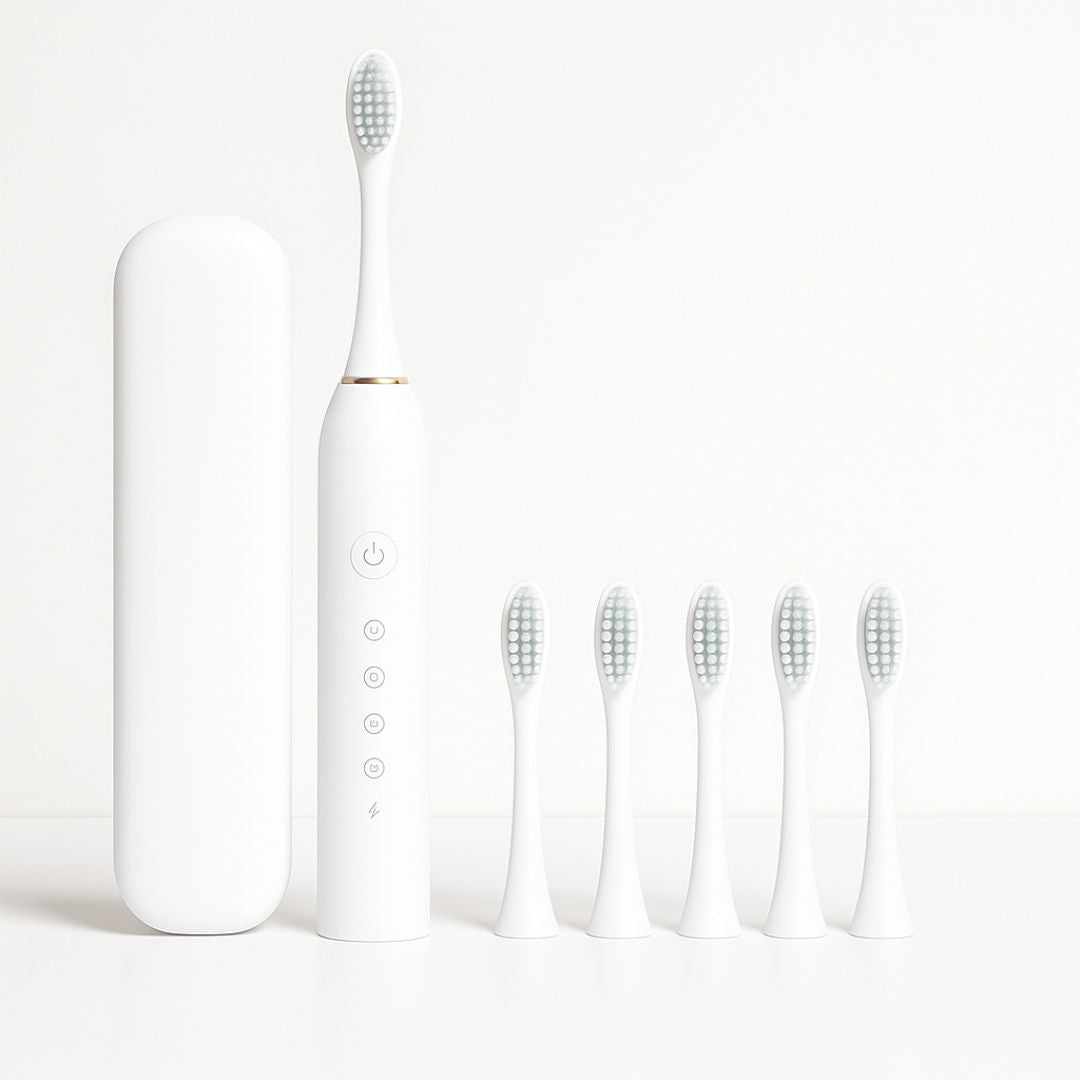 Ultrasone tandenborstel voor volwassenen & kinderen, 6 modi voor diepe reiniging en complete mondverzorging.