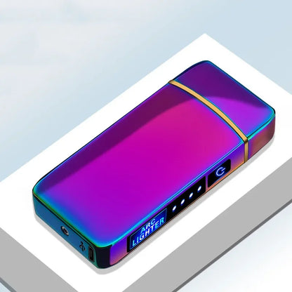 "Elektronische winddichte USB-oplaadbare plasma-aansteker met metalen design en dubbele boog vlam voor binnen- en buitengebru