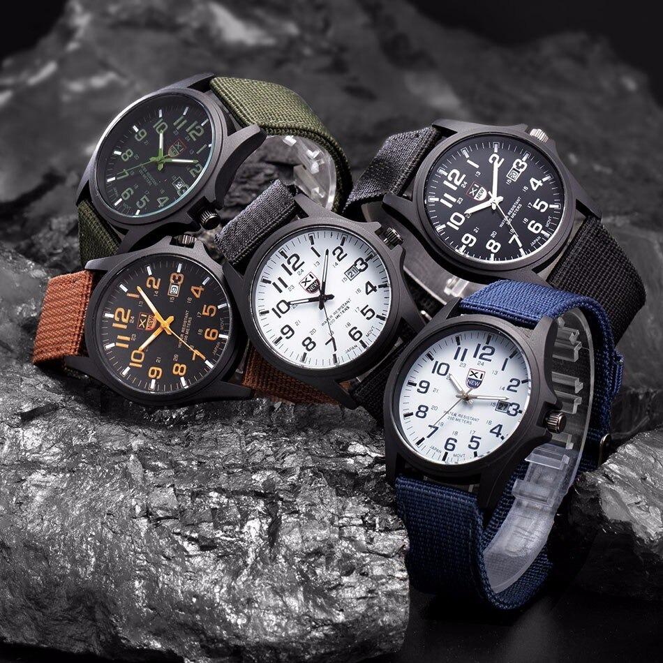 Het betrouwbare tactische herenhorloge in detail, robuuste constructie voor militair en outdoor gebruik.