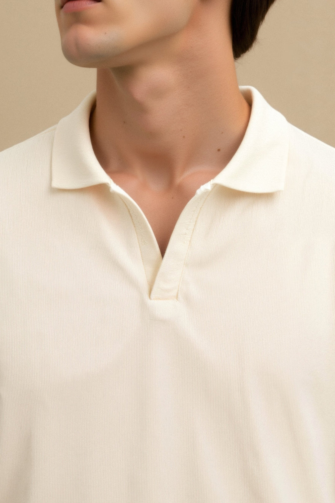 Lente/herfst heren polo t-shirt met korte mouw en structuur, een stijlvolle en klassieke keuze.