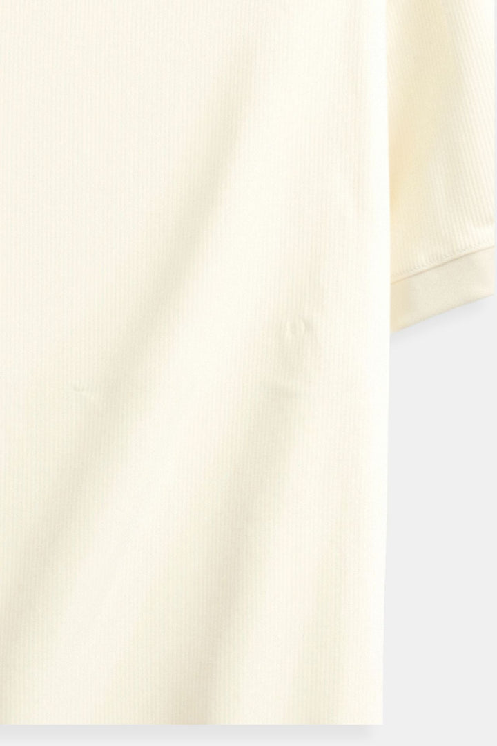 Comfortabel heren polo t-shirt met structuur, korte mouw, perfect voor een ontspannen maar verzorgde stijl.