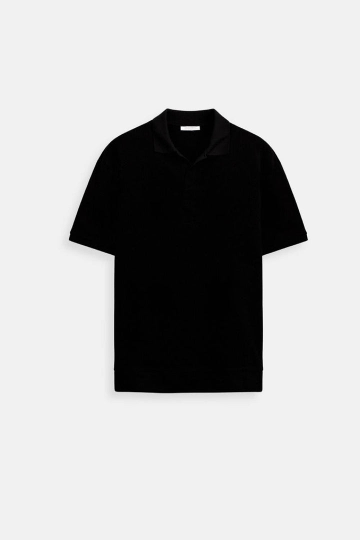 Stijlvol heren polo t-shirt met structuur, ideaal voor lente en herfst, met een comfortabele pasvorm.