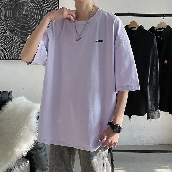 Gekleurd heren zomer T-shirt Emil. Comfortabel casual shirt met modieuze pasvorm, ideaal voor lente en zomer.