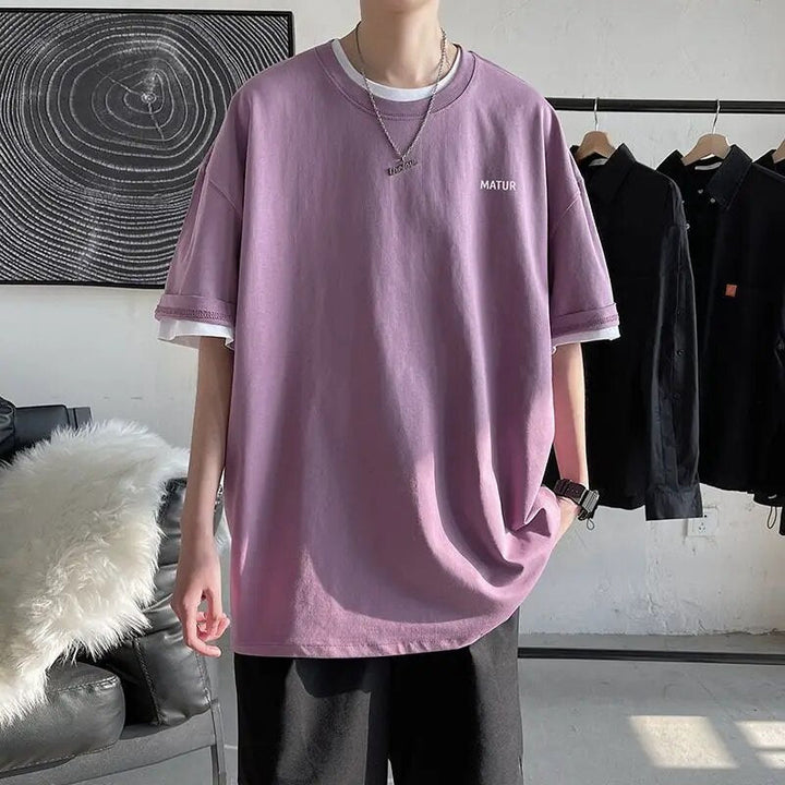 Zwart heren casual T-shirt Emil. Stijlvol en comfortabel zomer shirt voor heren, ideaal voor dagelijks gebruik.