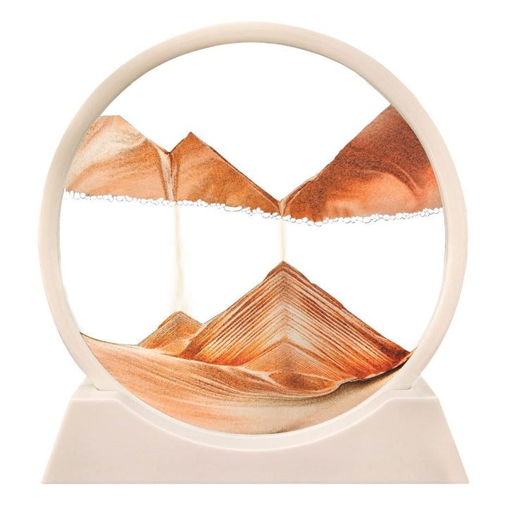 Rustgevende bewegende zandsculptuur, een prachtige aanvulling op elk interieur.
