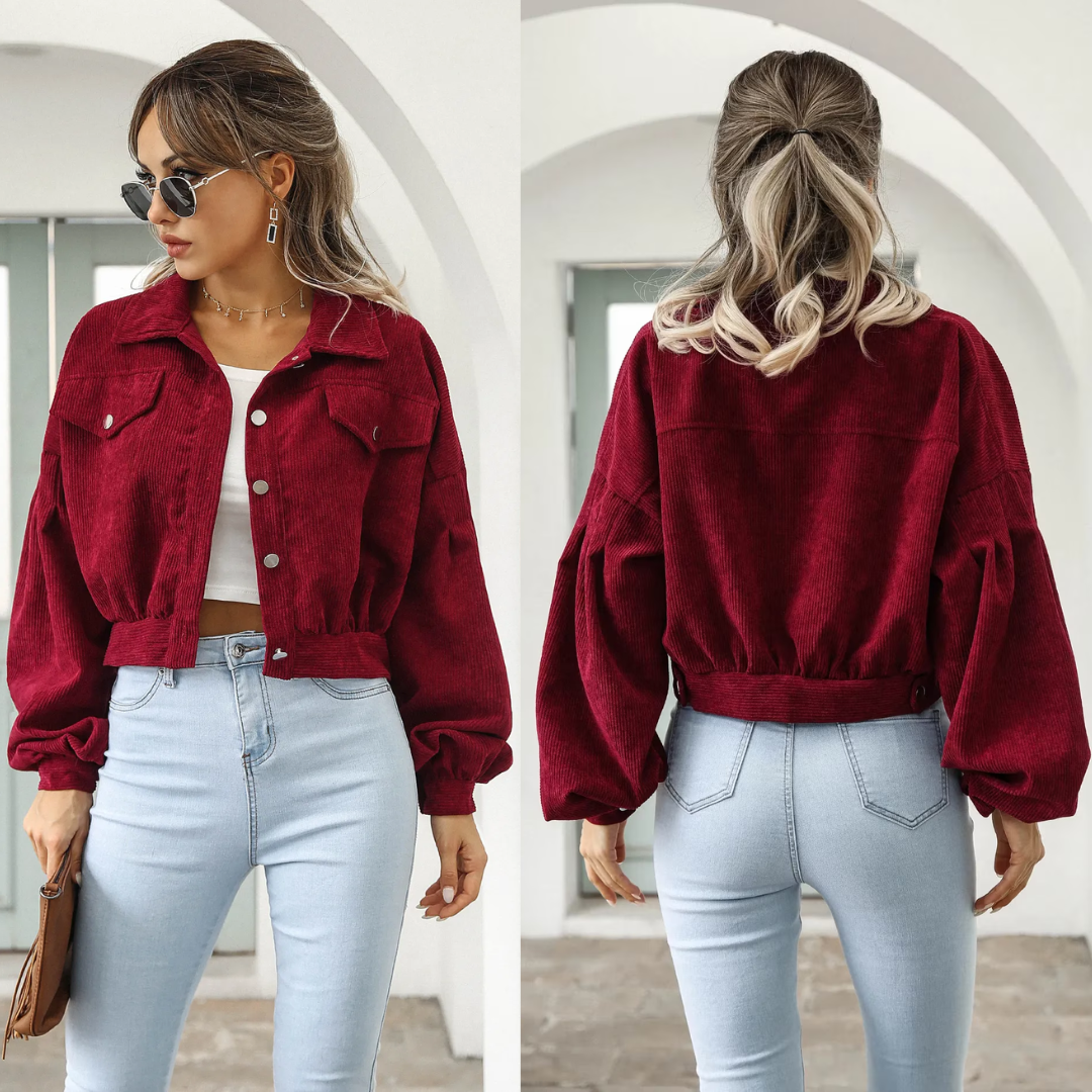 Stijlvolle Eva bomberjas voor dames, kort en trendy, een must-have voor je garderobe.