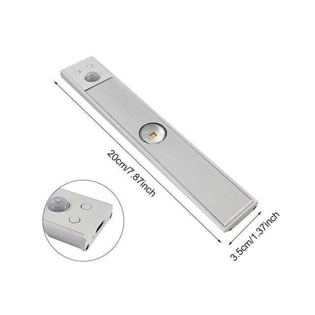 Veelzijdige draadloze LED lamp met bewegingssensor; ideaal als kast-, nacht- of sfeerverlichting in elke ruimte.