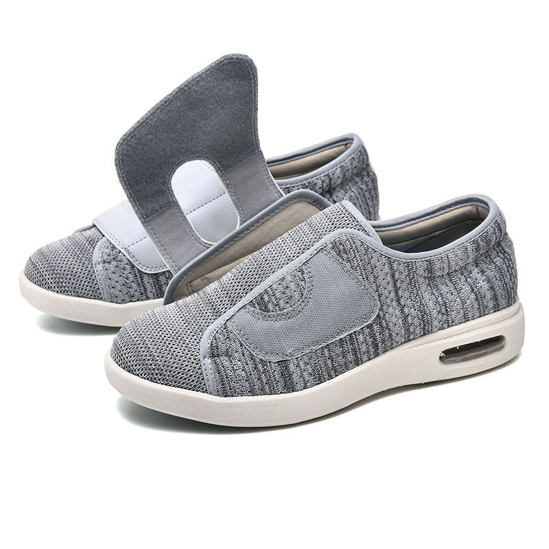 Dames diabetische schoenen, extra breed voor gezwollen voeten, met comfortabele klittenbandsluiting, ideaal voor oedeem.