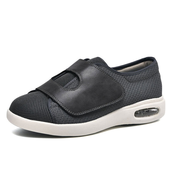 Diabetische wandelschoenen voor dames met oedeem, klittenbandsluiting voor gemakkelijke aanpassing aan gezwollen en platte voeten.