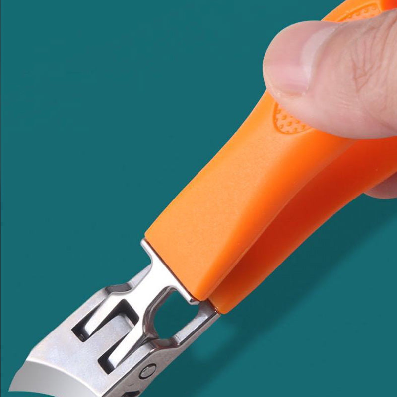 Ergonomische nagelknipper voor senioren, met brede bek en anti-slip handgreep voor comfortabele nagelverzorging.