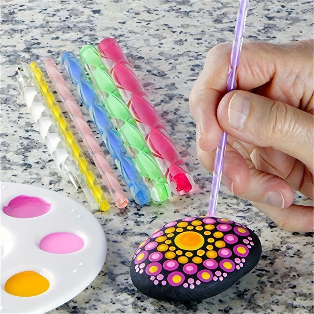 Handige mandala dotting tools voor het maken van gedetailleerde kunstwerken op stenen of canvas.