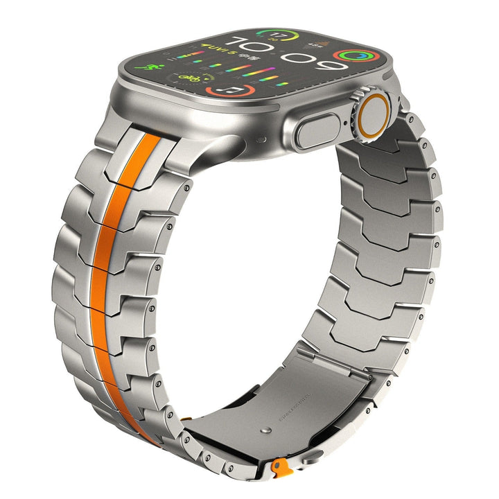 Ergonomisch ontworpen titanium horlogeband, biedt ultiem comfort en duurzaamheid voor elke smartwatch.