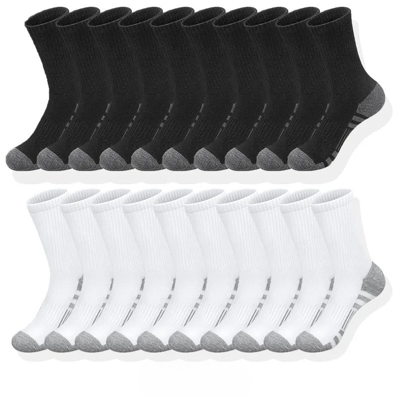 Duurzame ademende herensportsokken van polyester met antislipzool, ontworpen voor langdurig comfort & prestatie.