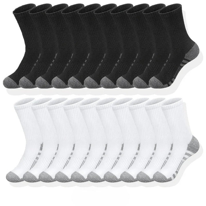 Duurzame ademende herensportsokken van polyester met antislipzool, ontworpen voor langdurig comfort & prestatie.