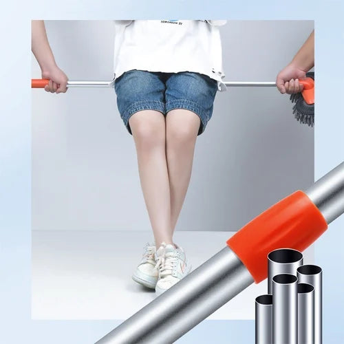 Ergonomische opvouwbare autowasborstel met dubbele kop, telescopische steel voor moeiteloze voertuigreiniging.