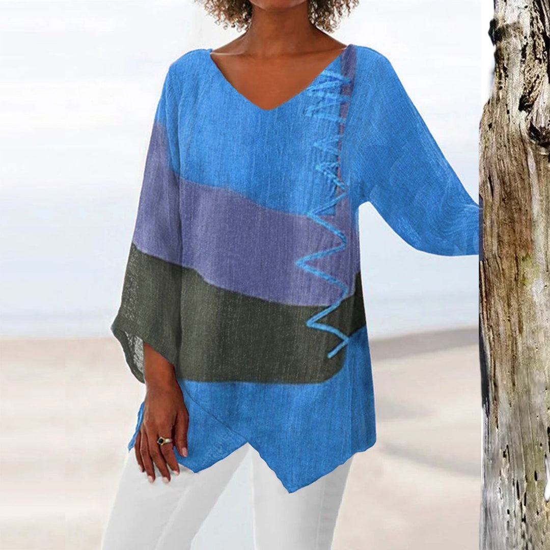 Comfortabele rode tuniek blouse voor dames, lange en losvallende pasvorm. Geschikt voor dagelijks gebruik.