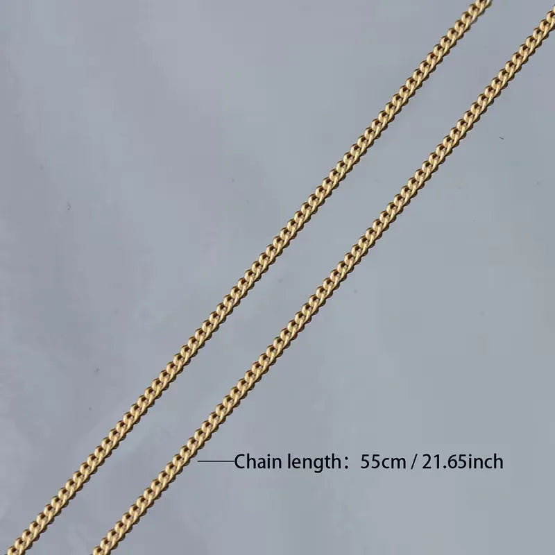 Veelzijdige heren schakelketting, verkrijgbaar in goud of zilver. Dunne ketting voor elke gelegenheid, elegant accessoire.