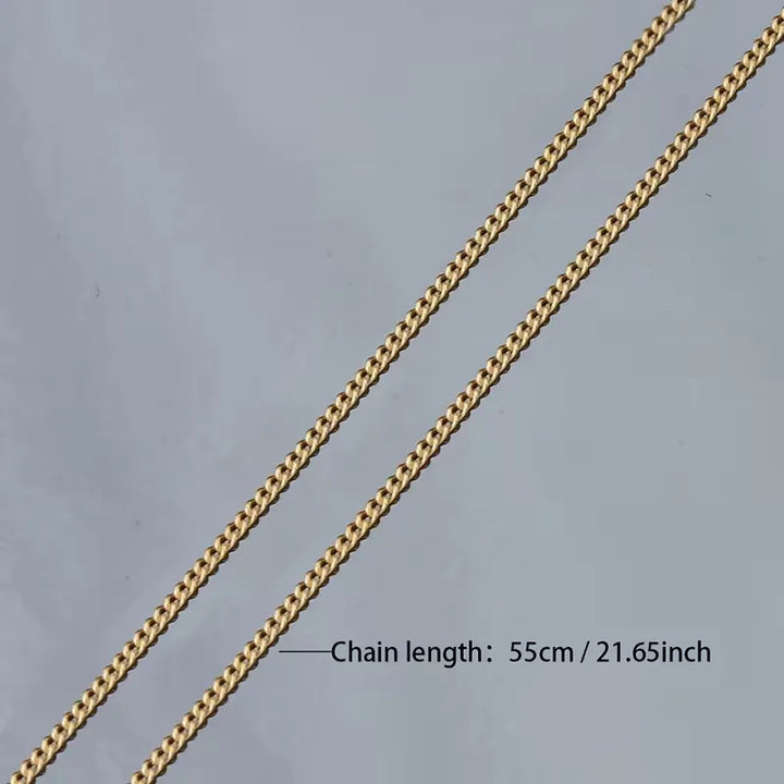Veelzijdige heren schakelketting, verkrijgbaar in goud of zilver. Dunne ketting voor elke gelegenheid, elegant accessoire.