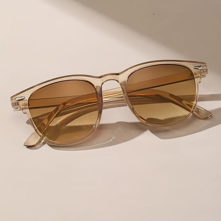 Heren retro vintage zonnebril in bruin. Stijlvol accessoire met volledige UV-bescherming voor heren.