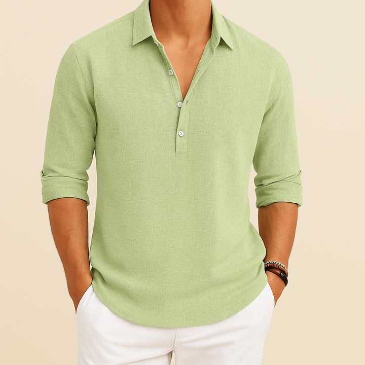 Losvallend heren overhemd met lange mouwen. Stijlvolle en comfortabele pullover voor casual herfstmode.