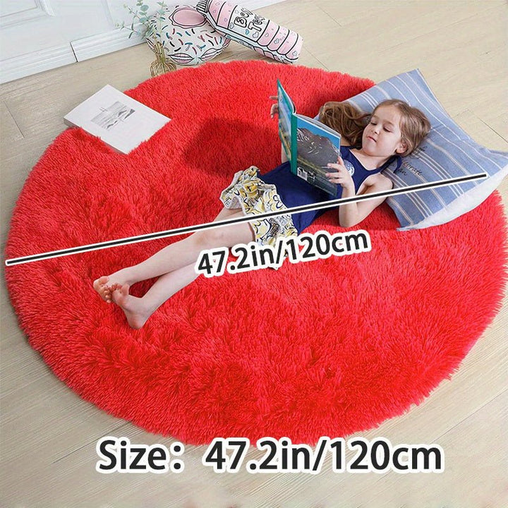 Rond antislip vloerkleed Clouda, perfect voor kinderkamer, slaapkamer of woonkamer.