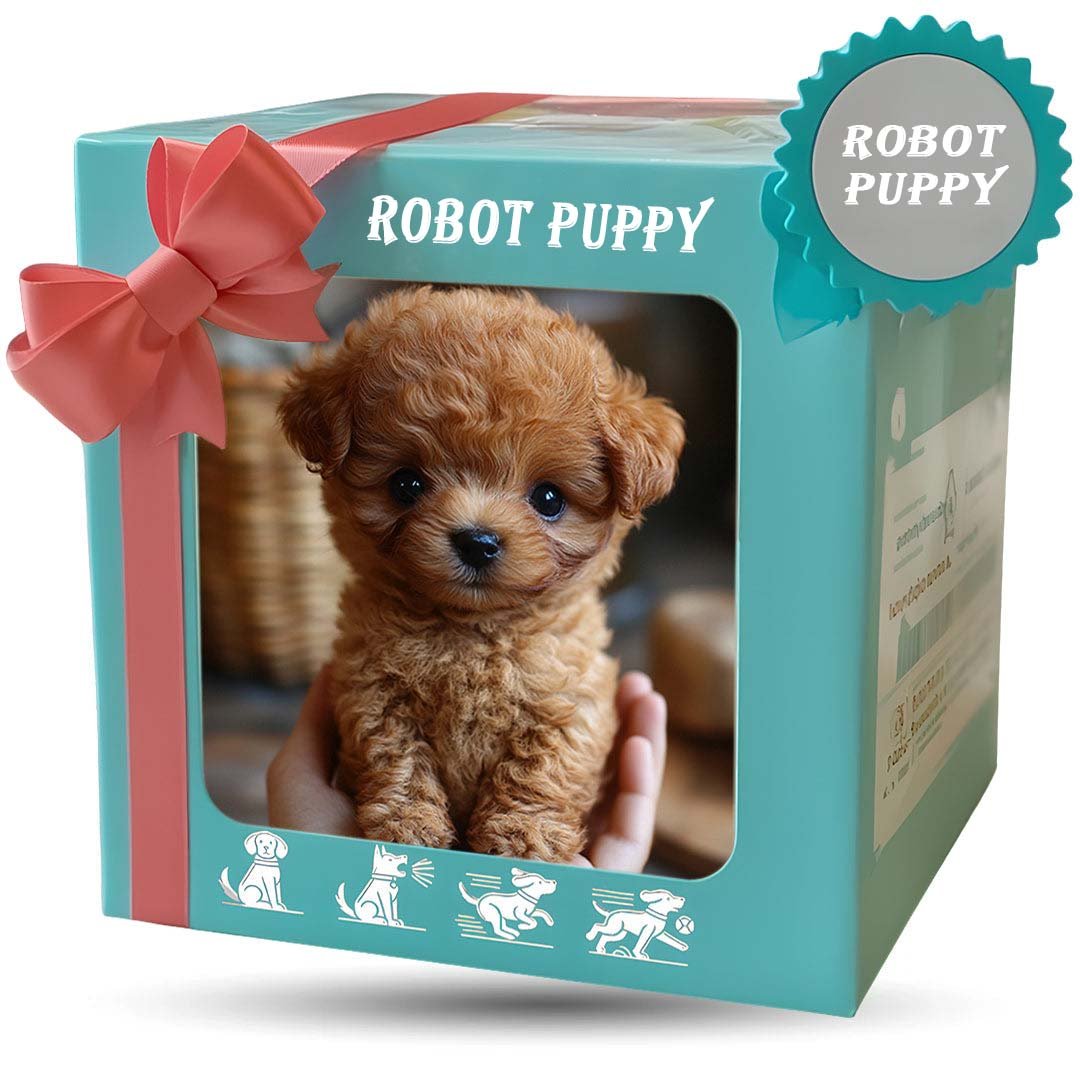 Realistische bruine pluchen hond met interactieve bewegingen; onderhoudsvrij cadeau voor dierenliefhebbers en senioren.