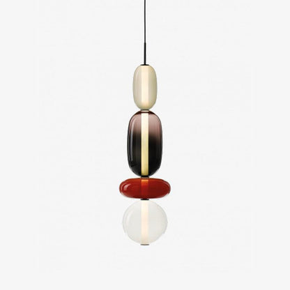 Moderne Hanglamp met Gekleurd Glas